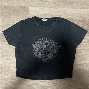 Garage Black Tee with Seattle Graphic